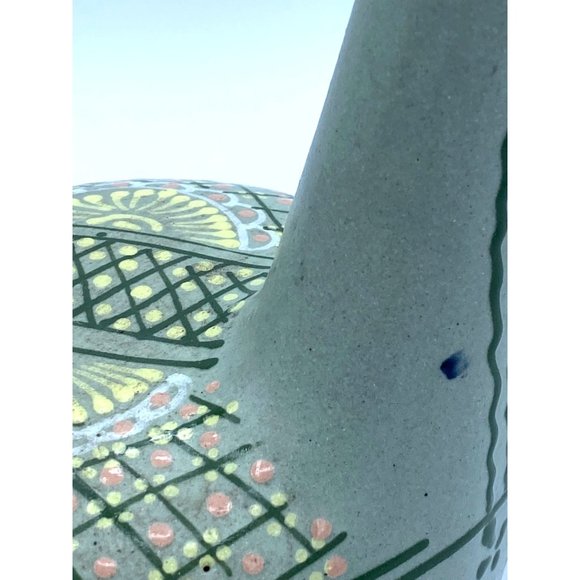 Mexican Barlow Signed Hand Painted Long Necked Pitcher. - Picture 7 of 8